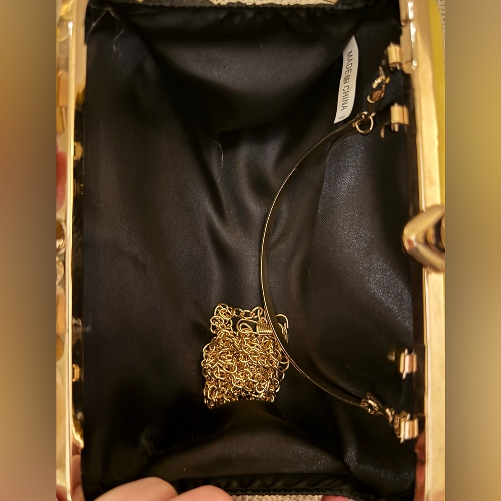 Floral Embellished Yellow Clutch - Picture 3 of 3